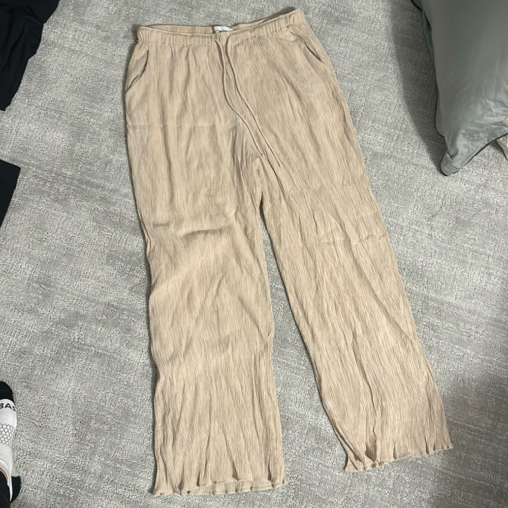 Abercrombie Crinkle Textured Pants (L)